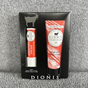 Dionis Goat Milk Duo Pack Peppermint Twist Hand Cream & Lip Balm Sealed NEW